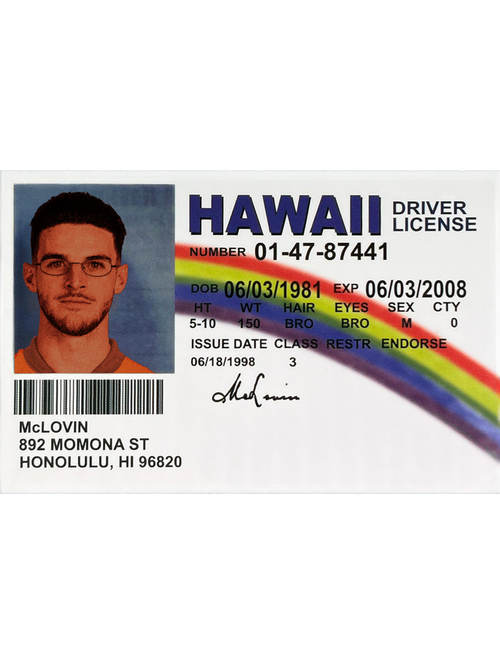 Declan Rice's Fake ID T-Shirt
